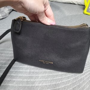 Marc Jacobs Black Pebbled Leather Crossbody Bag
